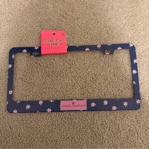 Simply Southern Navy and Pink Floral License Plate Frame